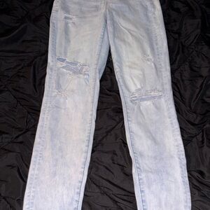 American Eagle Outfitters Light Wash Distressed Jeans